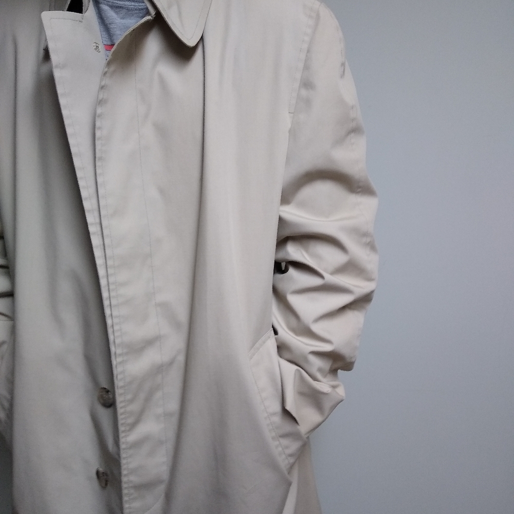 Trench Coat Men's London Fog Size 42 Long Classic - Picture 5 of 15